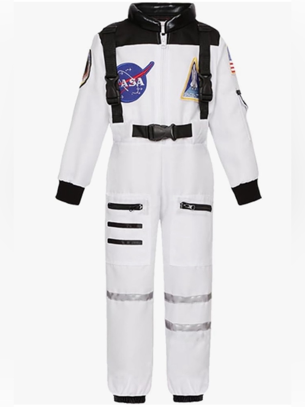 Kids White and Black NASA Space Suit Jumpsuit